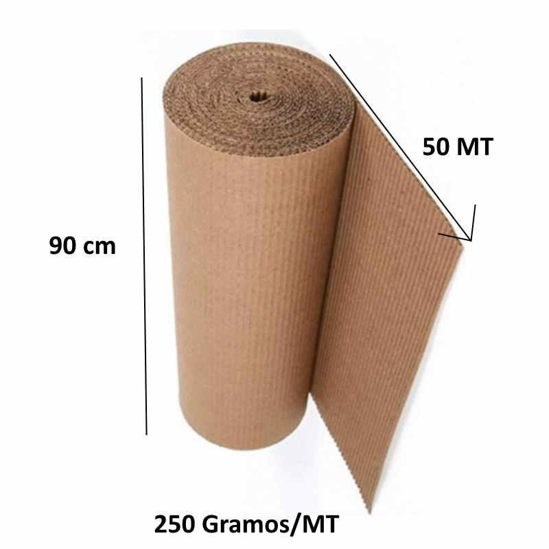 ROLLO CARTON ONDULADO 90CM X 50MT