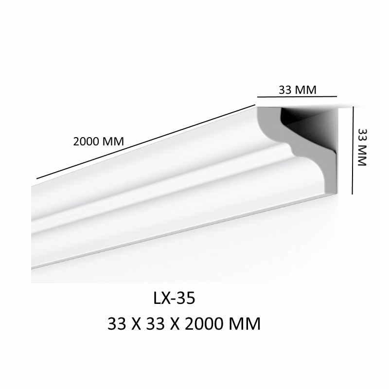 Molduras de techo de Ecopolímero/HXPS - blanco, resistente a la luz y a los  impactos - (CK20-20x20mm) molduras de techo de plástico de poliestireno