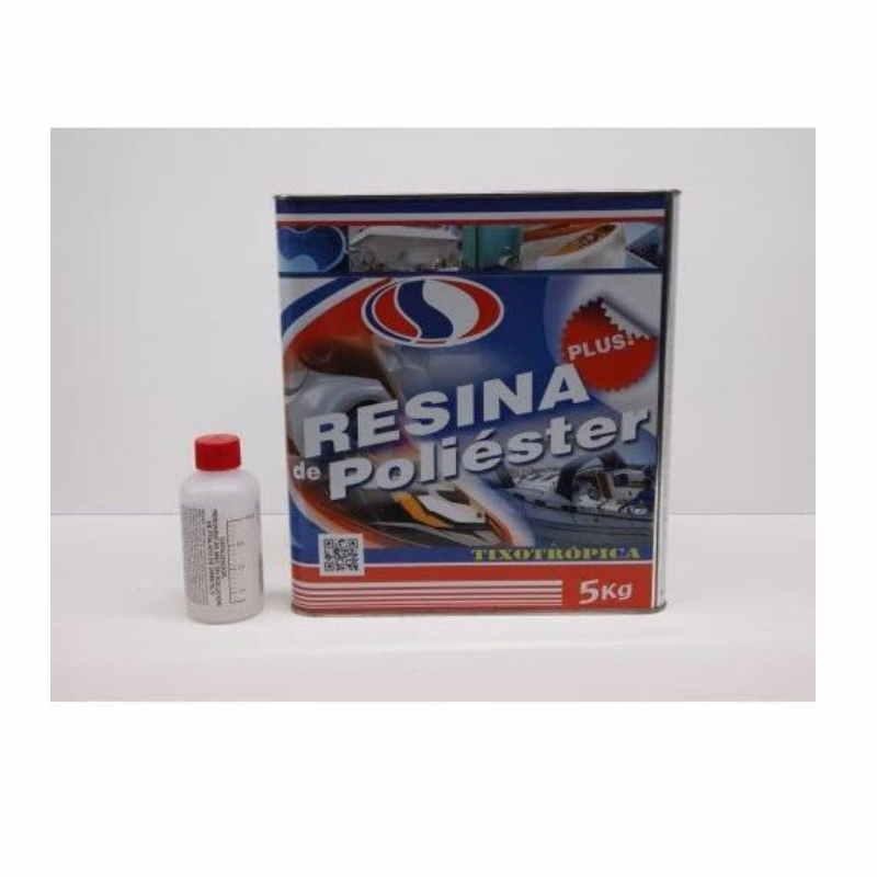 RESINA POLIESTER 5 KG   PEROXIDO 100 ML