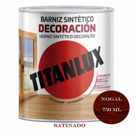 BARNIZ TINTE SATINADO NOGAL 750 ML TITAN