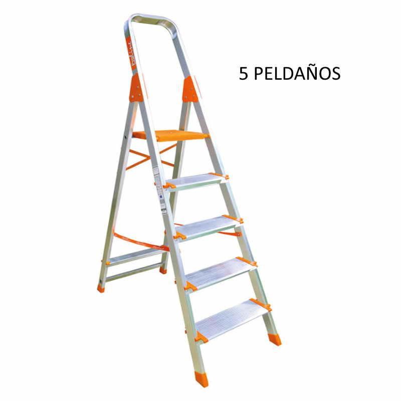 ESCALERA ALUMINIO 5 PELDAÑOS PLABELL