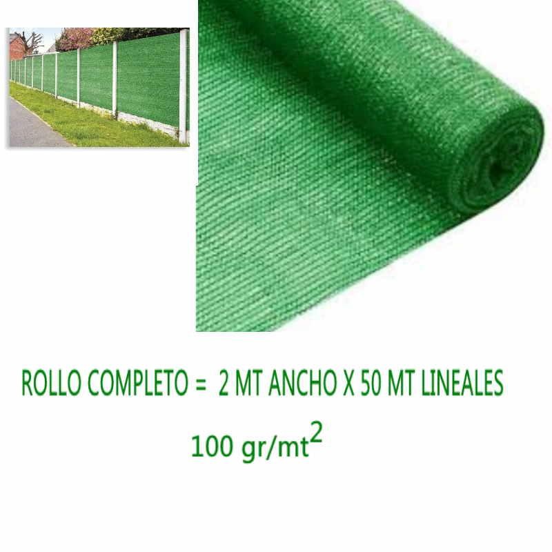 MALLA DE SOMBREO VERDE 2MT X 50MT