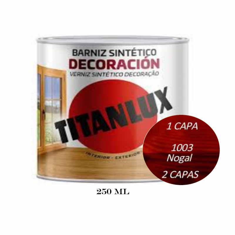 BARNIZ TINTE BRILLO NOGAL 250 ML TITAN