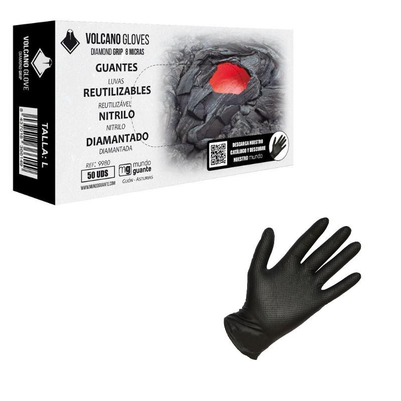 GUANTES NITRILO VOLCANO TALLA L 