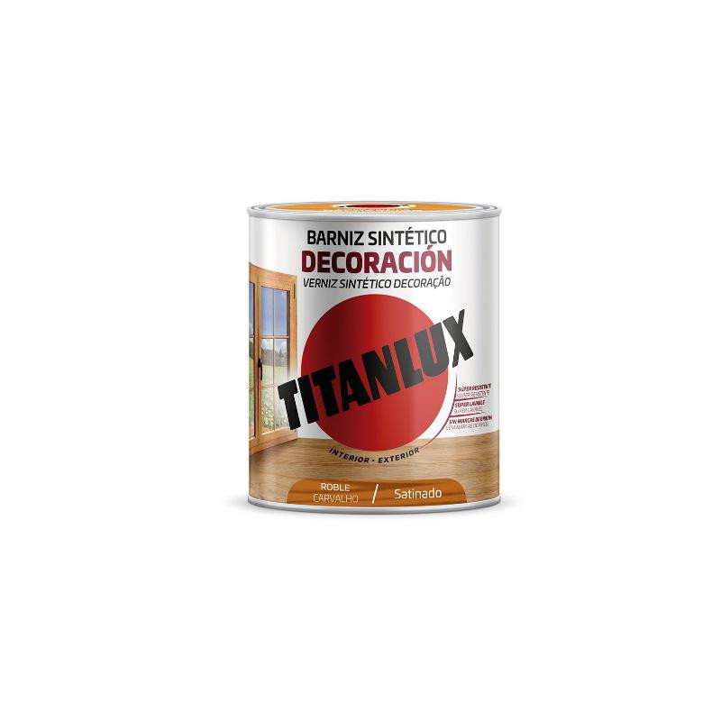 BARNIZ TINTE SATINADO ROBLE 250 ML TITAN