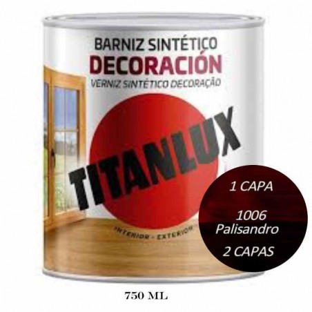 BARNIZ TINTE BRILLO PALISANDRO 750 ML TITAN