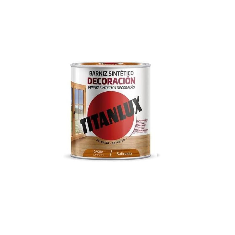 BARNIZ TINTE SATINADO CAOBA 250 ML TITAN