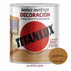BARNIZ TINTE SATINADO ROBLE 750 ML TITAN