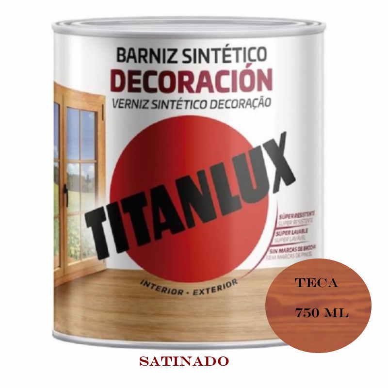 BARNIZ TINTE SATINADO TECA 750 ML TITAN