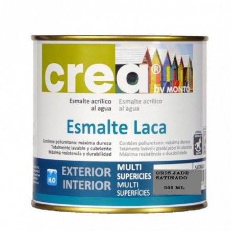 CREA ESMALTE LACA SATINADO GRIS JADE 500 ML 