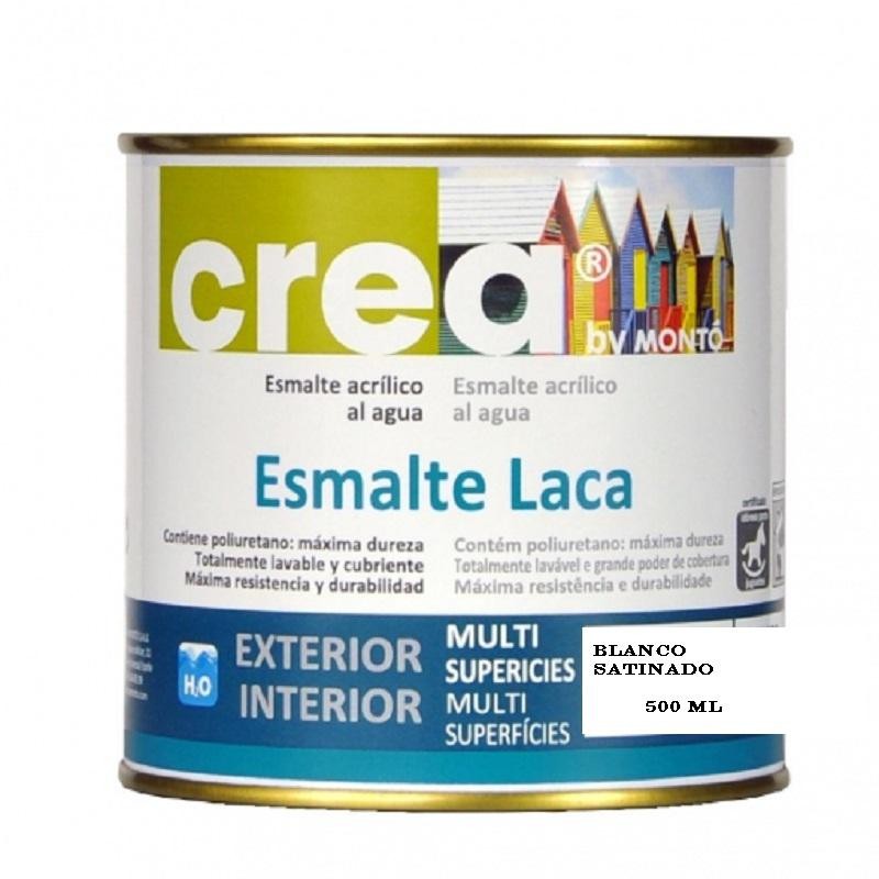 CREA ESMALTE LACA SATINADO BLANCO 500 ML 