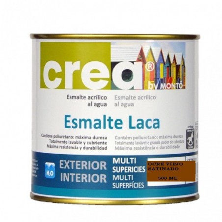 CREA ESMALTE LACA SATINADO OCRE VIEJO 500 ML 