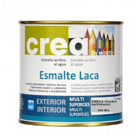 CREA ESMALTE LACA SATINADO PERLA CLARO 500 ML 