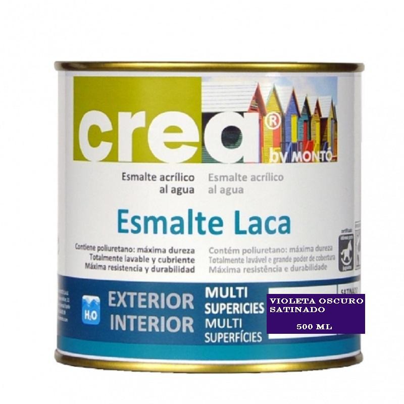 CREA ESMALTE LACA SATINADO VIOLETA OSCURO 500 ML 