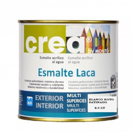 CREA ESMALTE LACA SATINADO BLANCO ROTO 2 5 LT 