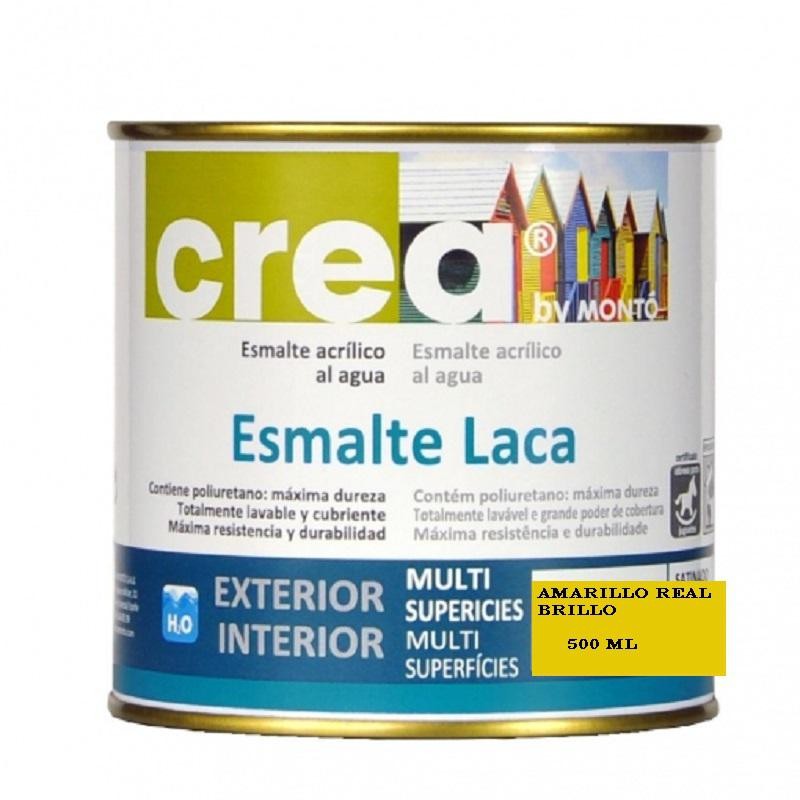 CREA ESMALTE LACA BRILLO AMARILLO REAL 500 ML 