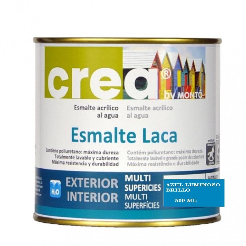 CREA ESMALTE LACA BRILLO AZUL LUMINOSO 500 ML 