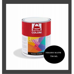 ESMALTE NEGRO MATE 750 ML COLOM