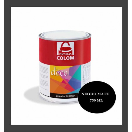 ESMALTE NEGRO MATE 750 ML COLOM