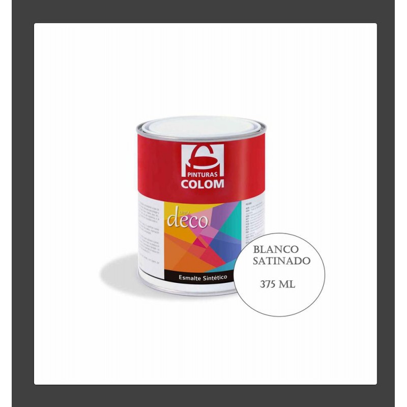 ESMALTE BLANCO SATINADO 375 ML COLOM