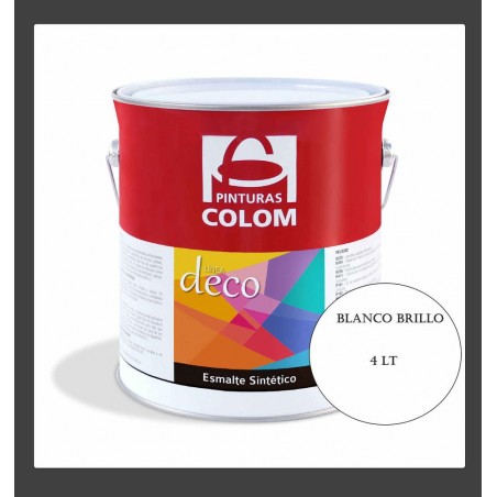 ESMALTE BLANCO BRILLO 4 LT COLOM